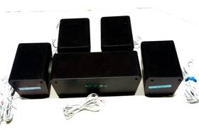 Skw-398 Onkyo Home Theater Speakes Lot Of Five With Wire Tested In Good Condition