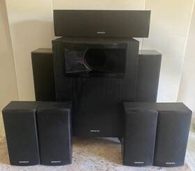 Skw-570 Onkyo Swk-530 7-speaker Home Theater System 7.1 Channel With Powered Subwoofer