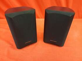 0212 Optimus 371671669156 Left And Right Bookshelf Satellite Speakers Black Very Good