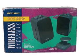 40-1364 Optimus Amx-20 New Vintage 1993 Wireless Amplified Speakers Radio Shack