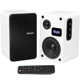 Or-02 Orroplus 70w White Bookshelf Speakers Hifi Bluetooth Stereo With Rca/aux Inputs