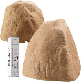 Btr805-brown Osd Audio Btr805 8 Inch 150w Bluetooth Outdoor Rock Speaker Pair Sandstone Brown