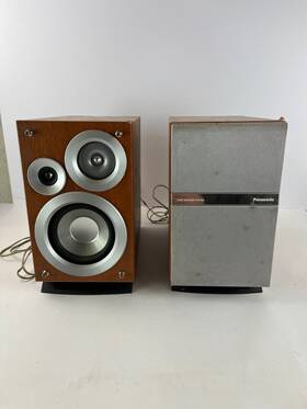 Pm39 Panasonic Sb Pm 39 Bookshelf Speakers Pair Tested Working System Wood Grain