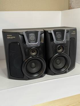 Sb-ak90 Panasonic 4-way Stereo Speakers Pair Powerful Sound Tested And Works