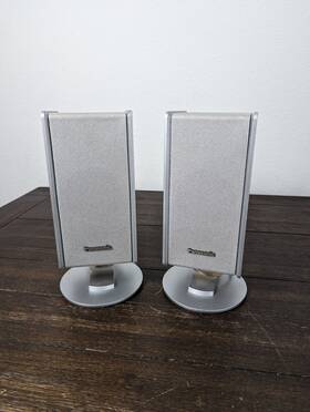 Sb-fs801a Panasonic Vtg Silver Wired 6 Ohms 60 Watts Bookshelf Speaker System