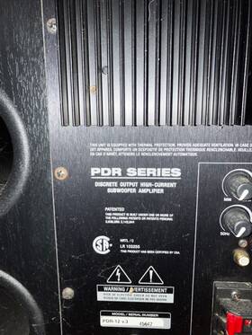 Pdr-12 Paradigm #45647 V.3 High-powered Subwoofer & Discrete Output Amplifier Pdr-12 Paradigm #45647 V.3 High-powered Subwoofer & Discrete Output Amplifier
