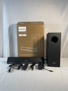 2.1ch Passau S26cs Black Remote Control Soundbar With Wired Subwoofer