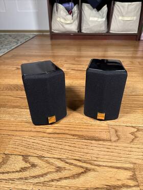Tz-ms09 Pioneer Elite Gloss Black Small Satellite Speaker Pair - Rare