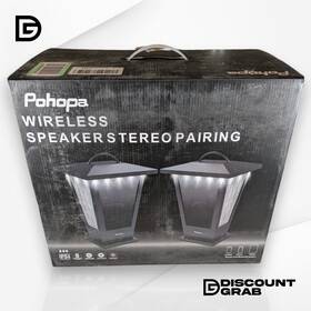 Ef-b210g Pohopa Bluetooth Wireless Dual Pairing Lantern Indoor/outdoor Speakers