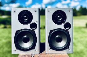486635-99 Polk Audio M10 Black Ash Bookshelf Speakers Pair Stereo Home Theater