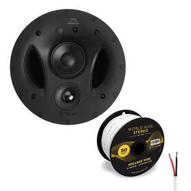 70rt1425 Polk Audio 70-rt Vanishing 7 Inch In Ceiling 3 Way Speaker Cable Bundle