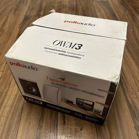 Am3348-a Polk Audio Owm3 Wall And Bookshelf Speakers Pair White Euc Box Damage