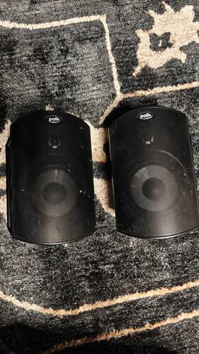 Am408599590 Polk Audio Atrium 4 Wall Speakers 2.0 Channel Wired Black Banana Jack Pair