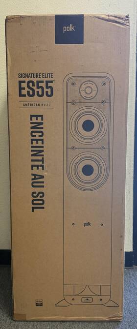 Es55blk Polk Audio Signature Elite Es55 Tower Speaker Hi-res Certified Stunning Black