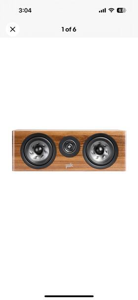 Por300 Polk Audio Reserve R300 Center Channel Speaker - Brown
