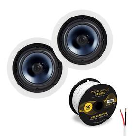 Rc80i21425 Polk Audio Rc80i 8 Inch In Ceiling 2 Way Speakers Cable Bundle Pair