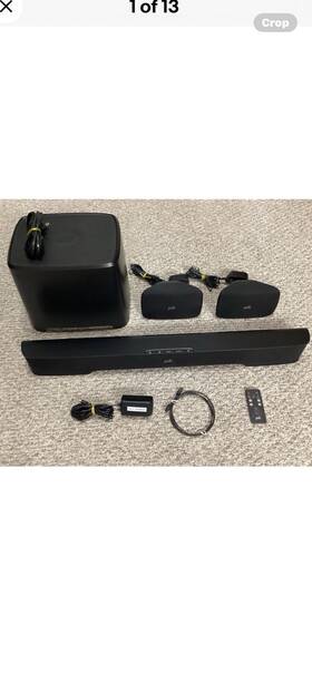 Dbs1 Polk Soundbar Sub And Remote No Rear Speakers 120 Watts Sounds Great