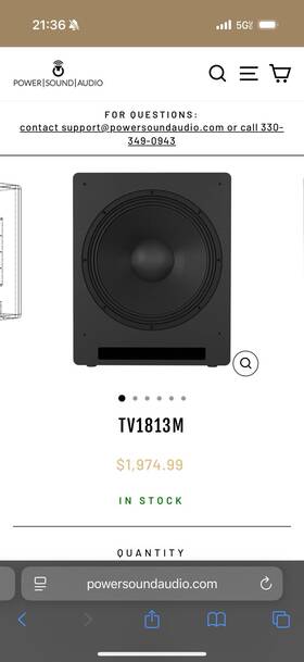 Tv1813m Power Sound Audio 2 18 Inch Subwoofers