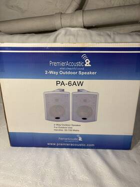 Pa-6aw Premier Acoustic 2way Outdoor Speakers Handles 50-150 Watts