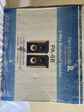 Pa-6b Premier Acoustic 2-way Bookshelf Speakers