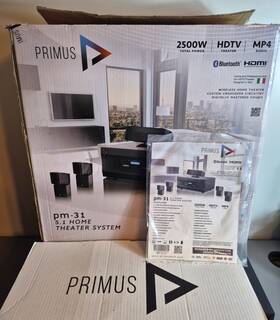 Primus Pm-31 5.1 2500w Home Theater Sound System With Subwoofer Surround Speakers