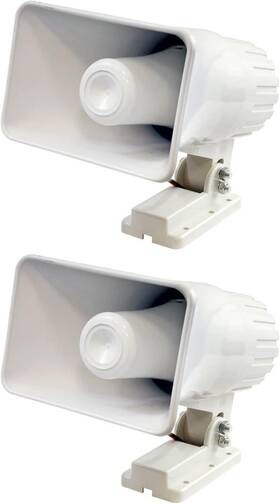 2xphsp4 Pro Phsp4 6 Inch 50w Indoor/outdoor Waterproof Home Pa Horn Speaker White 2 Pack With