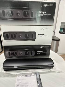 F600gb Proficient F400gb On Wall Lcr Speakers Gloss Black