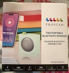 Psp1910-green-pl Proscan True Wireless Stereo Portable Bluetooth Speaker 5w Rechargeable Green Psp1910-green-pl Proscan True Wireless Stereo Portable Bluetooth Speaker 5w Rechargeable Green