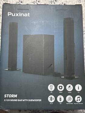 Puxinat 850053052057 2 In 1 Separable Sound Bar For Smart Tv With Subwoofer Bluetooth 5.0 Surround Puxinat 850053052057 2 In 1 Separable Sound Bar For Smart Tv With Subwoofer Bluetooth 5.0 Surround