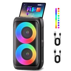 Mi068cb Pwbslai Bluetooth Speaker With 2 Rechargeable Wireless Microphone - Portable Party Sp