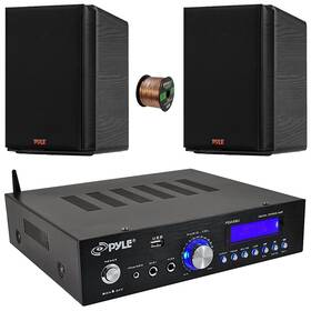 200w Pyle 027581607282 Bluetooth Fm Stereo Receiver 2x 5.25 Inch Home Theater Speakers Wire