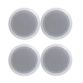 Pyle 313107345326 5.25 Inch 150-watt Round White In Ceiling Wall Flush Speakers 4