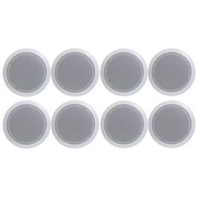 8-speakers Pyle 711181100877 5.25 Inch 150-watt Round White In Ceiling Wall Flush