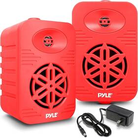 Pdwrbt46rd Pyle 842893141688 Usa 300 Watt Bluetooth Indoor Speakers Pair - Red Pdwrbt46rd Pyle 842893141688 Usa 300 Watt Bluetooth Indoor Speakers Pair - Red