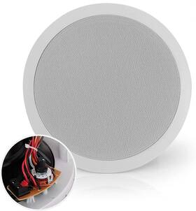 Pyle 998374279941 Ceiling And Wall Mount Speaker - 8 Inch 2-way 70v Audio Stereo Sound Subwoofer