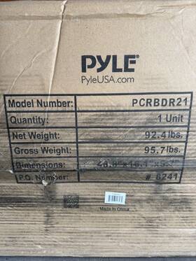 Pcrbdr21 Pyle Home Speaker Model Mpn 92.4 Lbs
