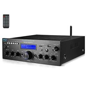 Pda612bu Pyle 200w Bluetooth Stereo Amp -compact Fm Radio Usb/sd Lcd Display&mic Input