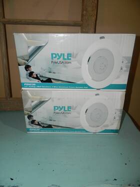 Pdic35 Pyle 3.5 Inch Flush Mount Wall/ceiling 2-way Speakers White 2 Boxes