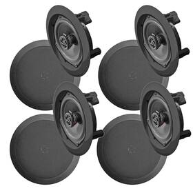 Pdic61rdbk Pyle In Wall And Ceiling Dual 6.5 Inch Speaker System With Flush Mount 4 Pack