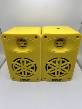 Pdwrbt36yl Pyle 3.5 Inch Bluetooth Speakers Pair 200 W 2-way Waterproof Yellow Read