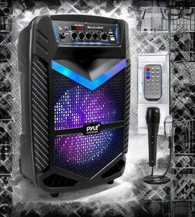 Pphp1042b Pyle 600w Rechargeable Outdoor Bluetooth Speaker Portable Pa System Recorder