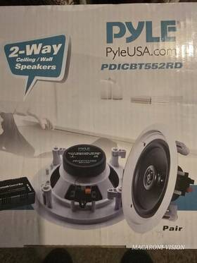 Pwrc55bt Pyle Bluetooth 5.25 Inch In-wall/in-ceiling Mounted 2-way Speaker System - 240w