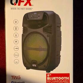 Mpx-803 Qfx 8 Inch Bluetooth Speaker Led Party Lights Usb Tf Mic Fm 3600w Mpx-803 Qfx 8 Inch Bluetooth Speaker Led Party Lights Usb Tf Mic Fm 3600w