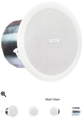 Ac-c6t Qsc Acousticcoverage Series 6 Inch 2-way 30w Ceiling Loudspeaker Pair White Ac-c6t Qsc Acousticcoverage Series 6 Inch 2-way 30w Ceiling Loudspeaker Pair White