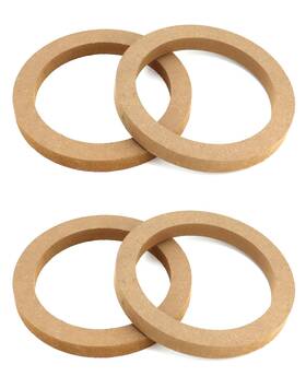 Dg30396 Qwork Wooden Speaker Spacer Rings 4 Pcs 6.5 Inch Car Mdf Ring Pack