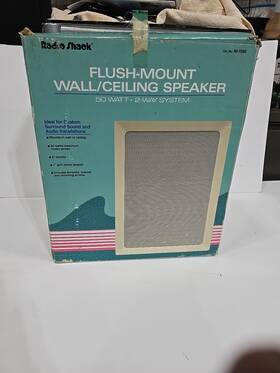 40-1366 Radio Shack Two Way Wall Mount Speaker System In Box Free S&h