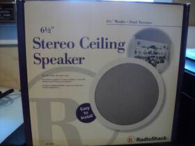 400-4092 Radioshack Radio Shack 6 1/2 Inch Ceiling Speaker Dual Tweeters 40 Watts Rms 80 Max. New 400-4092 Radioshack Radio Shack 6 1/2 Inch Ceiling Speaker Dual Tweeters 40 Watts Rms 80 Max. New