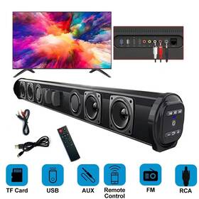 Bs-10 Rca Wireless And Wired Tv Speaker Soundbar Stereo Home Theater Sound Bar Tf Usb Bs-10 Rca Wireless And Wired Tv Speaker Soundbar Stereo Home Theater Sound Bar Tf Usb