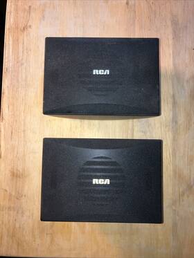 Sp1005 Rca Speakers Set Of Two Model No Tested And Both Work Surround Sound