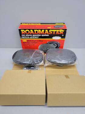 Rs1990n3 Roadmaster Car Stereo Speaker System Mega-sound 150w Speakers - Untested Rs1990n3 Roadmaster Car Stereo Speaker System Mega-sound 150w Speakers - Untested